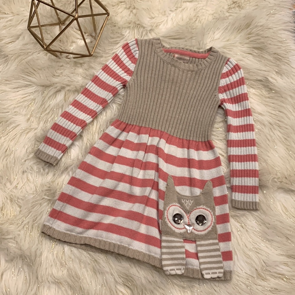 Gillian’s Closet Owl Pocket Sweater Dress 3T